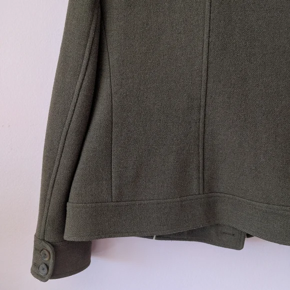 EUC Vintage J Crew Peacoat With Faux Fur Collar Size 12 - Picture 4 of 9